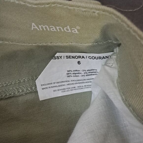 Gloria Vanderbilt Amanda Capri light fern jeans size 6 NWT - Picture 6 of 8